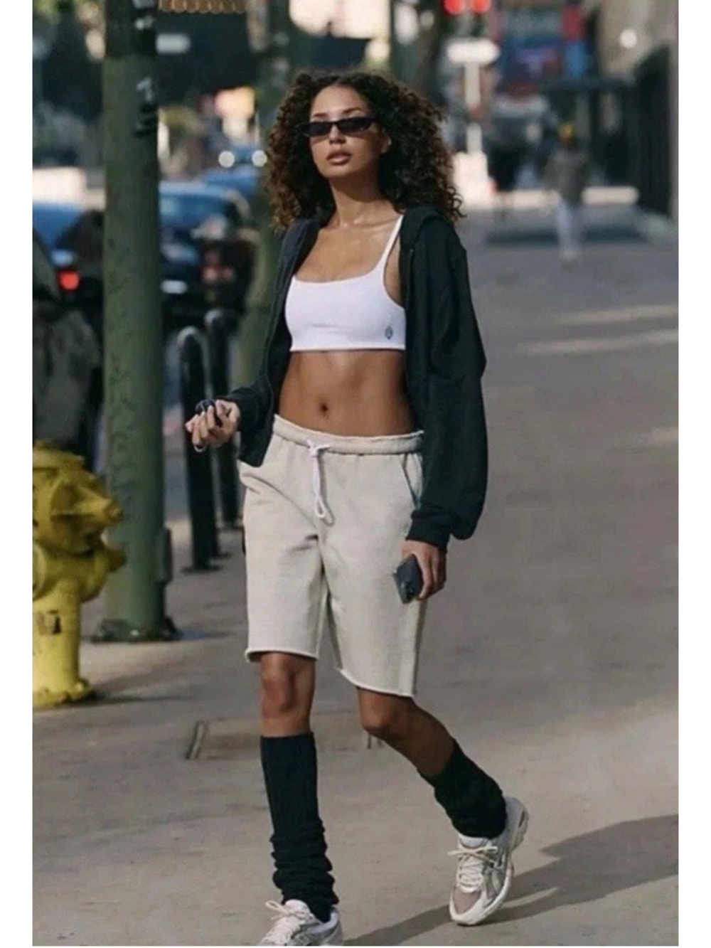 Free People FP Movement For The Win Long Shorts L Cotton Sweat Streetwear